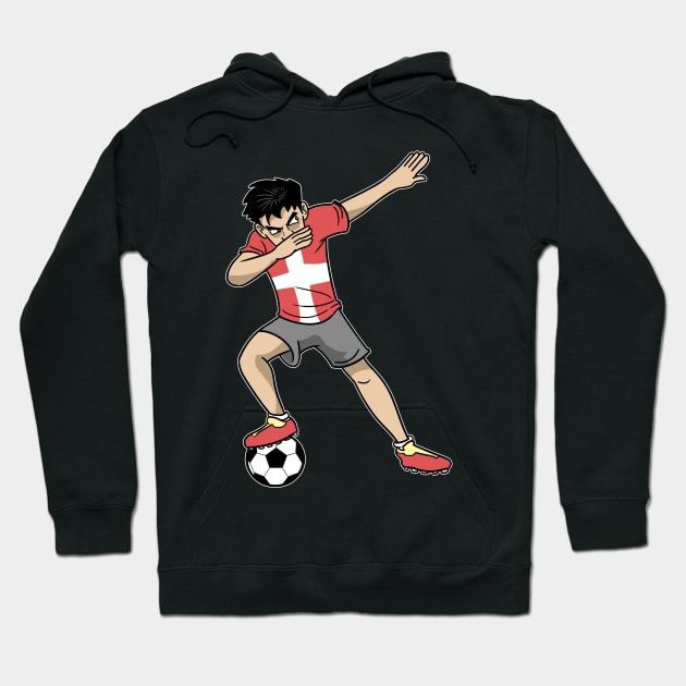 Soccer Denmark Soccer Player Boys Hoodie by ModernMode